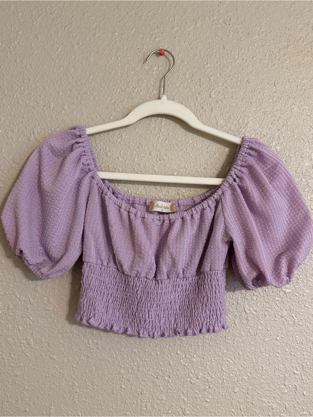 Altar’d State — Purple Puff Sleeve Crop Top